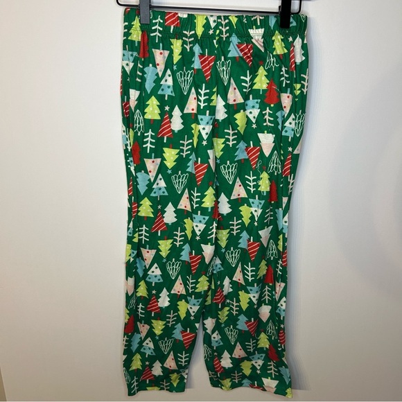 Cat & Jack Girls Holiday 2-Piece Pajamas, Size 14, Christmas Trees, Pink, Green - Picture 6 of 8